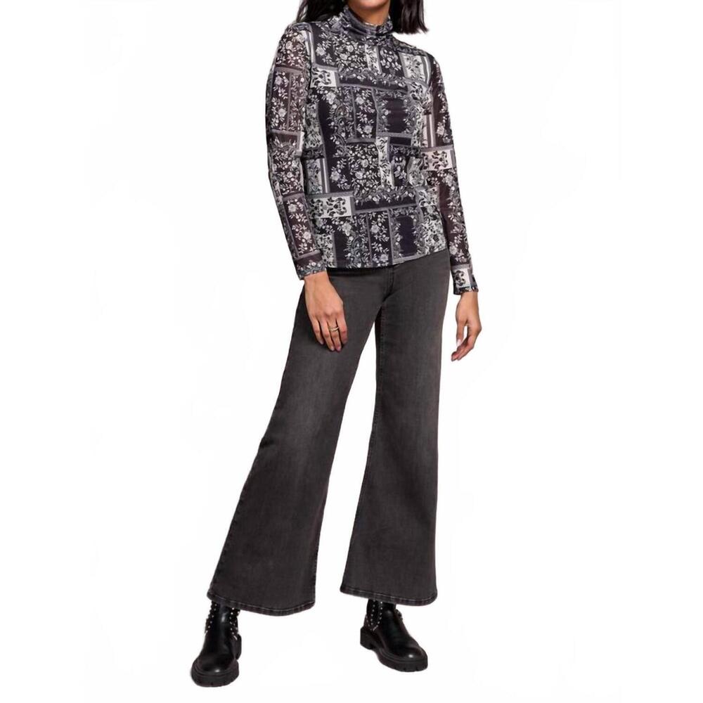 NEW TRIBAL brooke high rise palazzo jeans in greyarea